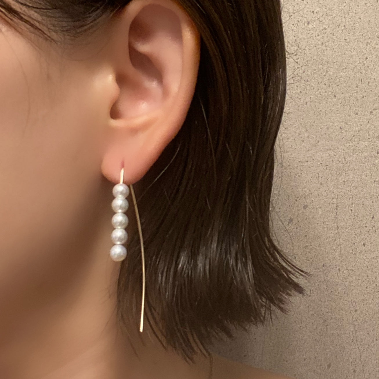 14kgf  5  pearls marquis ピアス - hikari pearl.