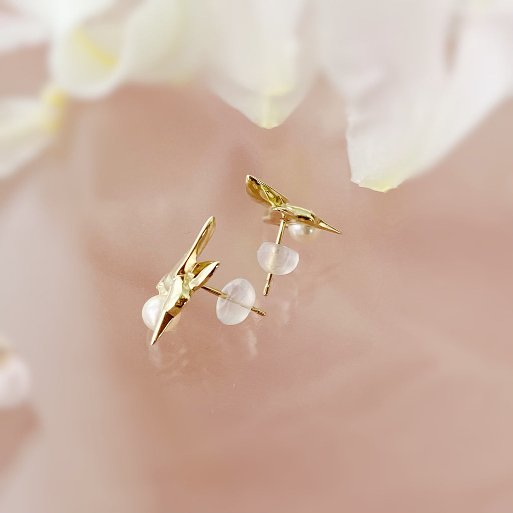 k10 Colibri motif  pearl ピアス　イヤリング - hikari pearl.