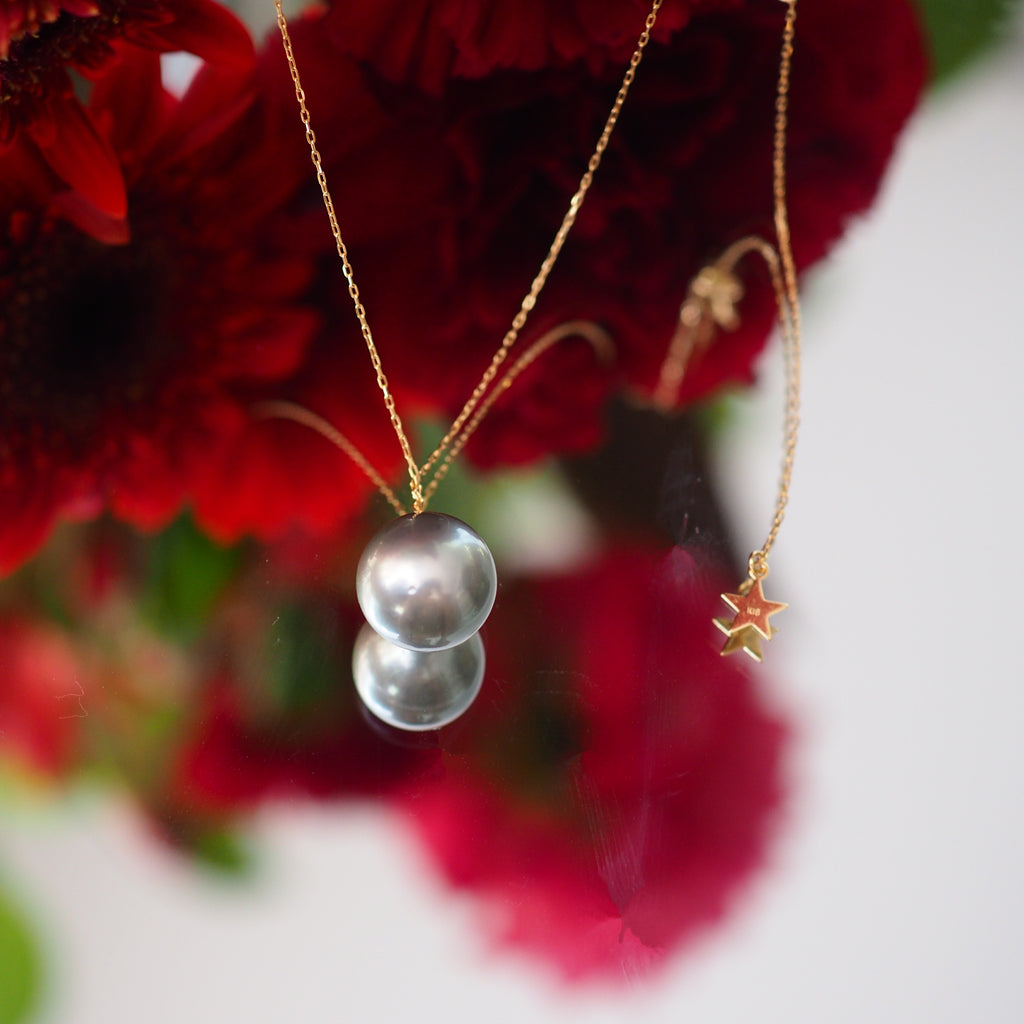 k18 Tahiti  pearl necklace ネックレス - hikari pearl.