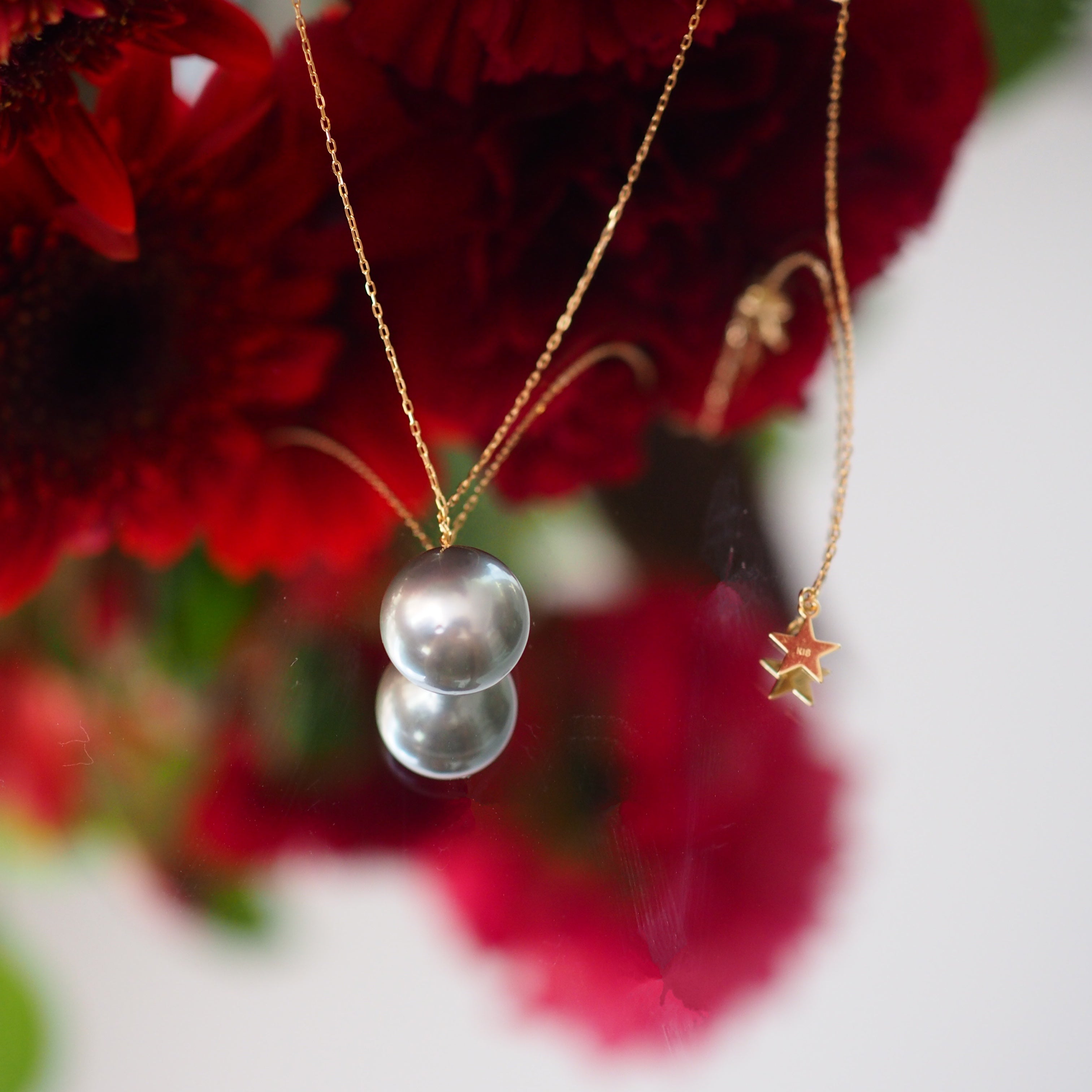 k18 Tahiti  pearl necklace ネックレス - hikari pearl.