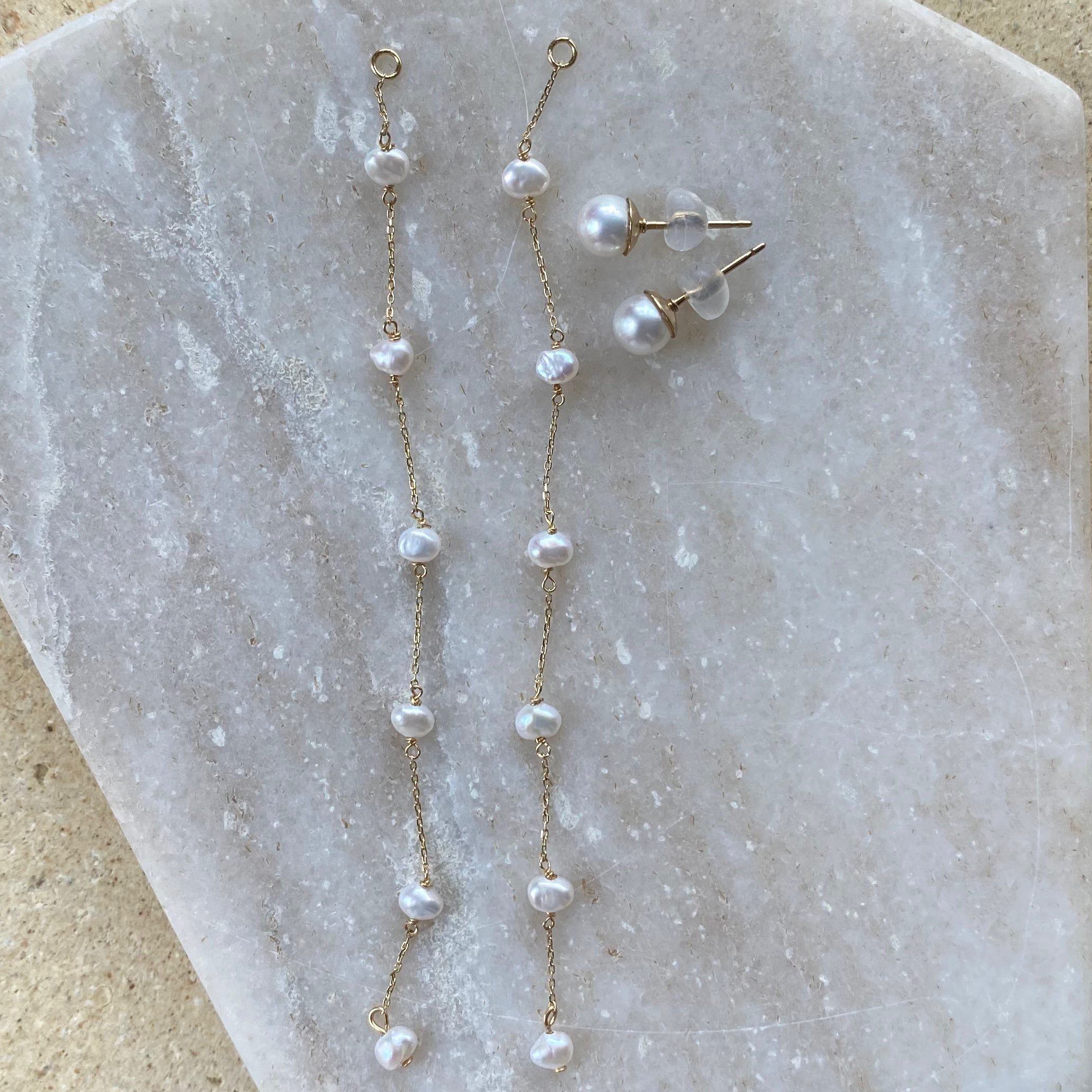 No.5 station  pearl long weddingピアス　イヤリング - hikari pearl.