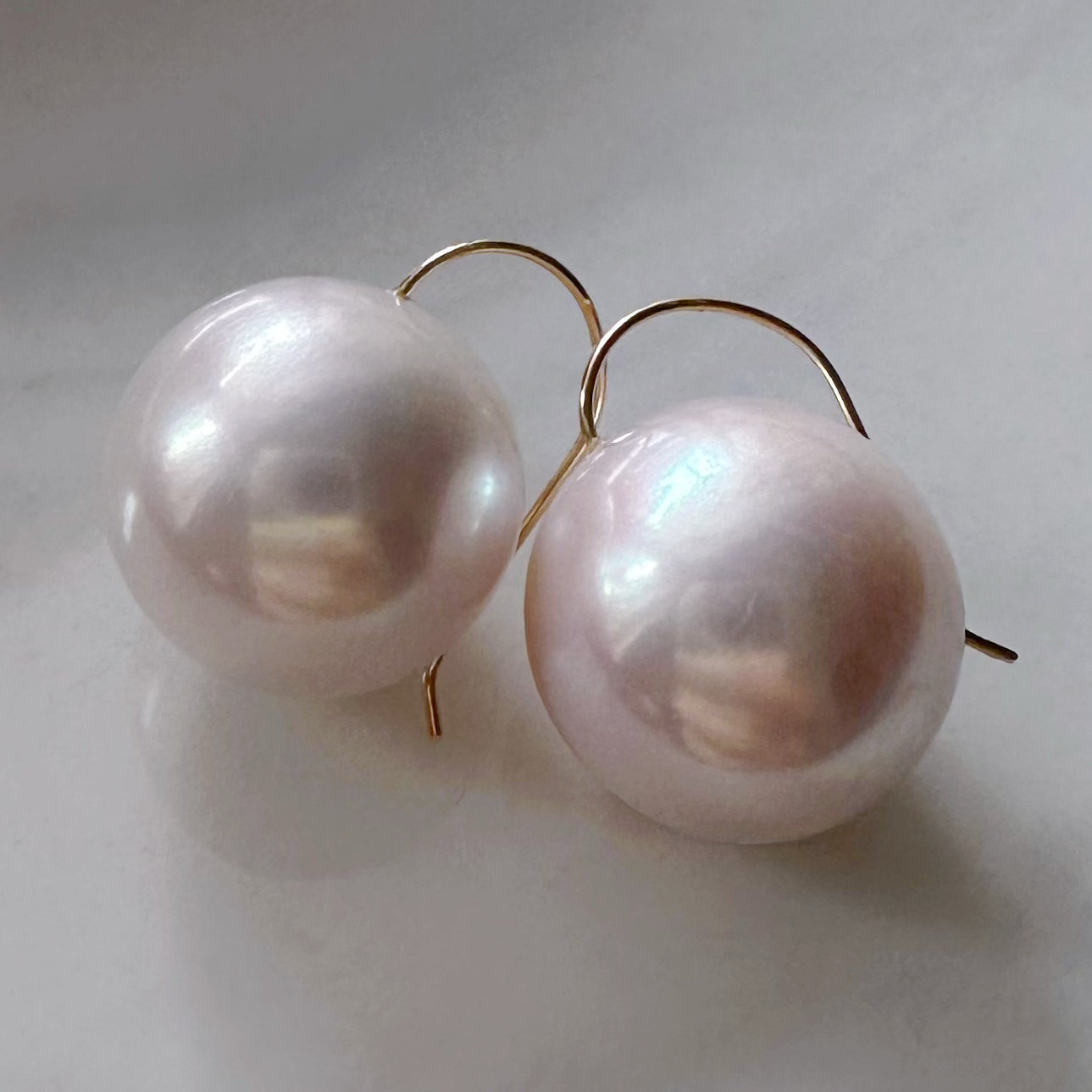 一点もの　k18  freshwater pearl ピアス - hikari pearl.