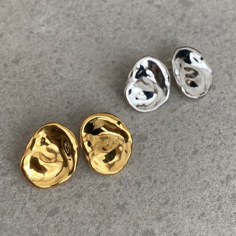 silver broad beans  pearl ピアス　イヤリング - hikari pearl.