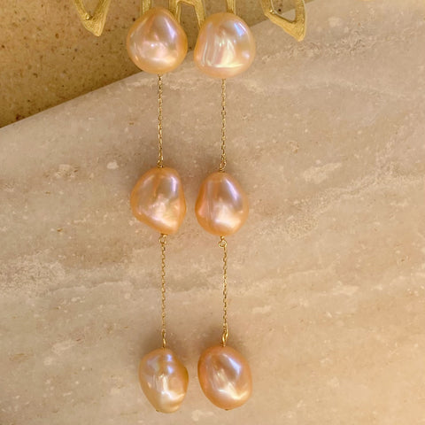 No.7 station  pearl long weddingピアス　イヤリング - hikari pearl.