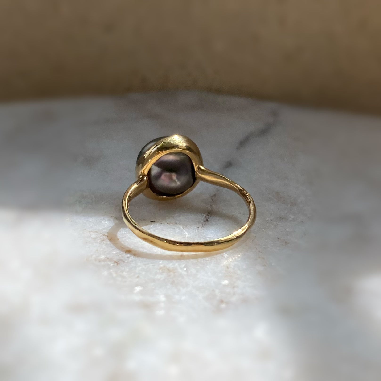 一点もの　tahiti  keshi ring No.7 - hikari pearl.