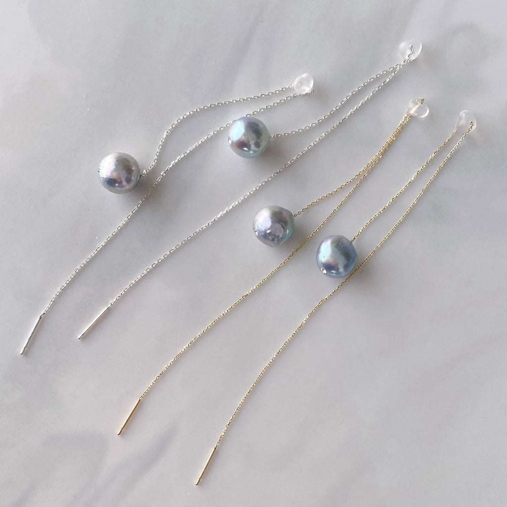 pearl long  chain weddingピアス　イヤリング - hikari pearl.