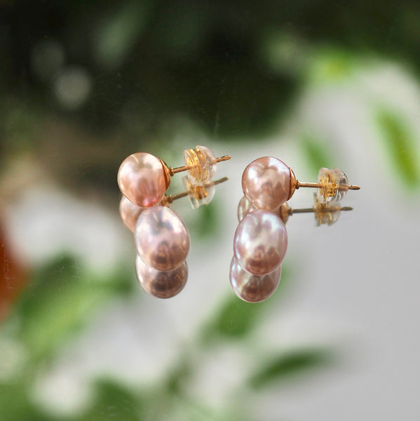 happy dragee twin  pearl ピアス　イヤリング - hikari pearl.