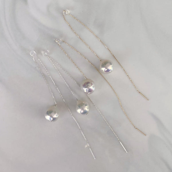 pearl long  chain weddingピアス　イヤリング