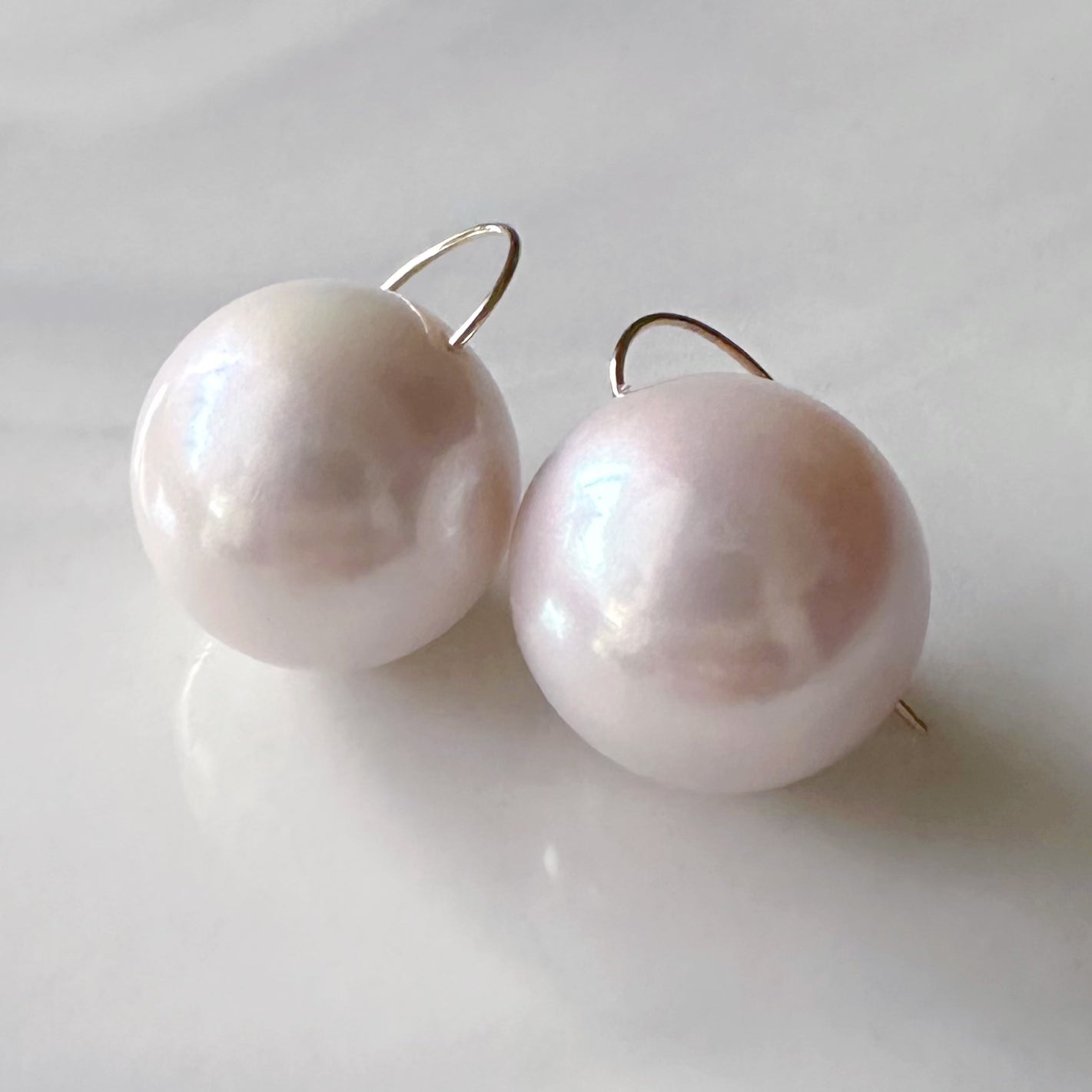 一点もの　k18  freshwater pearl ピアス - hikari pearl.