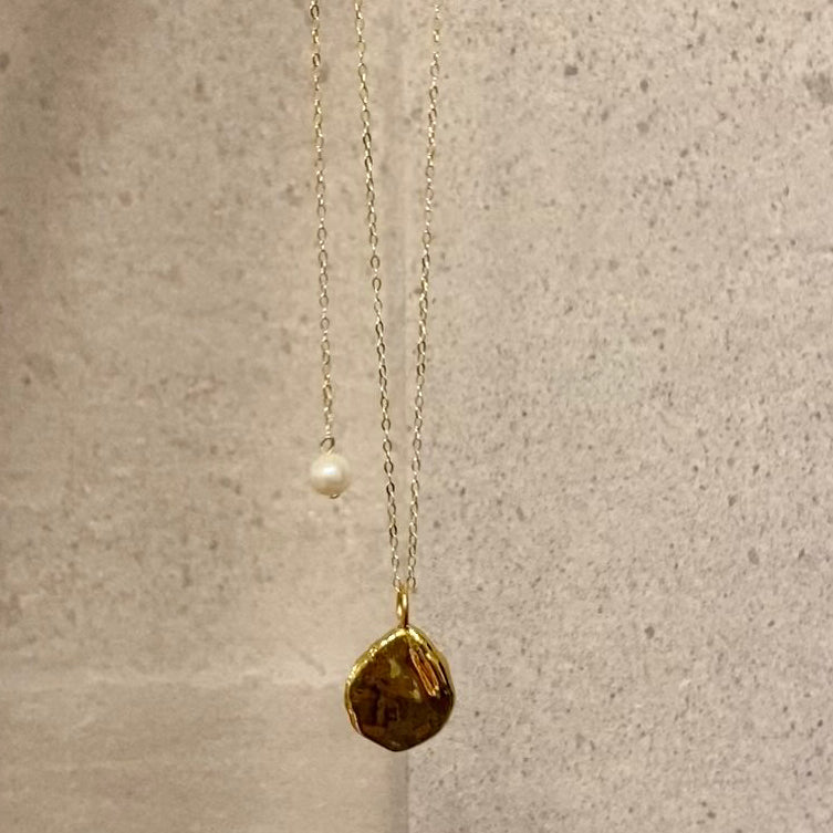 petal  pearl gold long necklace ネックレス - hikari pearl.