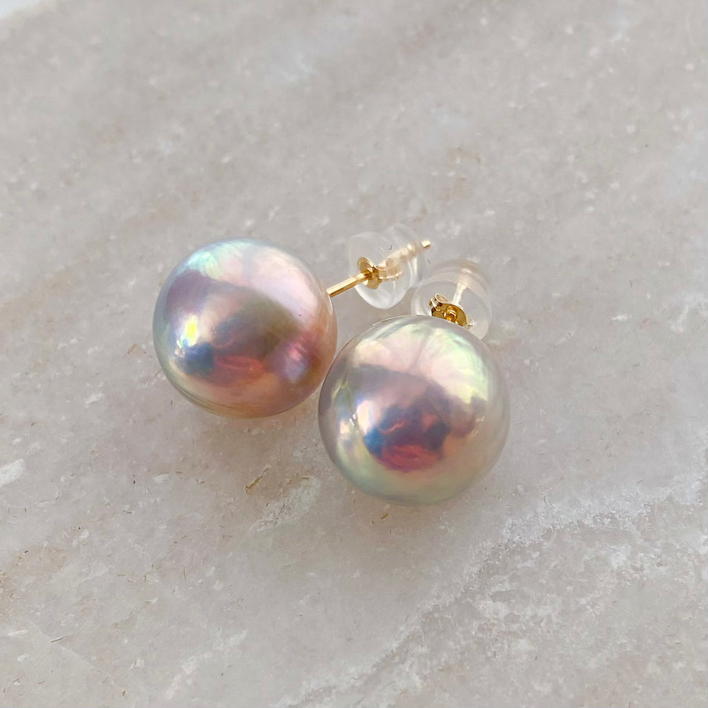 一点ものmabe pearl aurora  nudeピアス - hikari pearl.