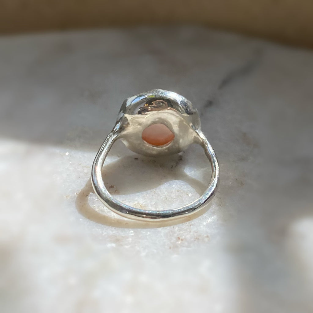 一点もの　mabe  pearl  rose ring No.6 - hikari pearl.