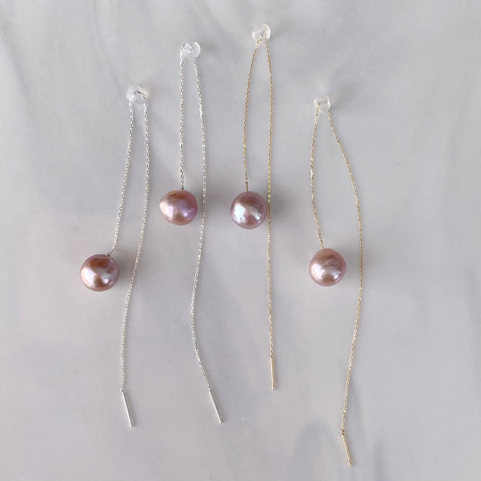 pearl long  chain weddingピアス　イヤリング - hikari pearl.