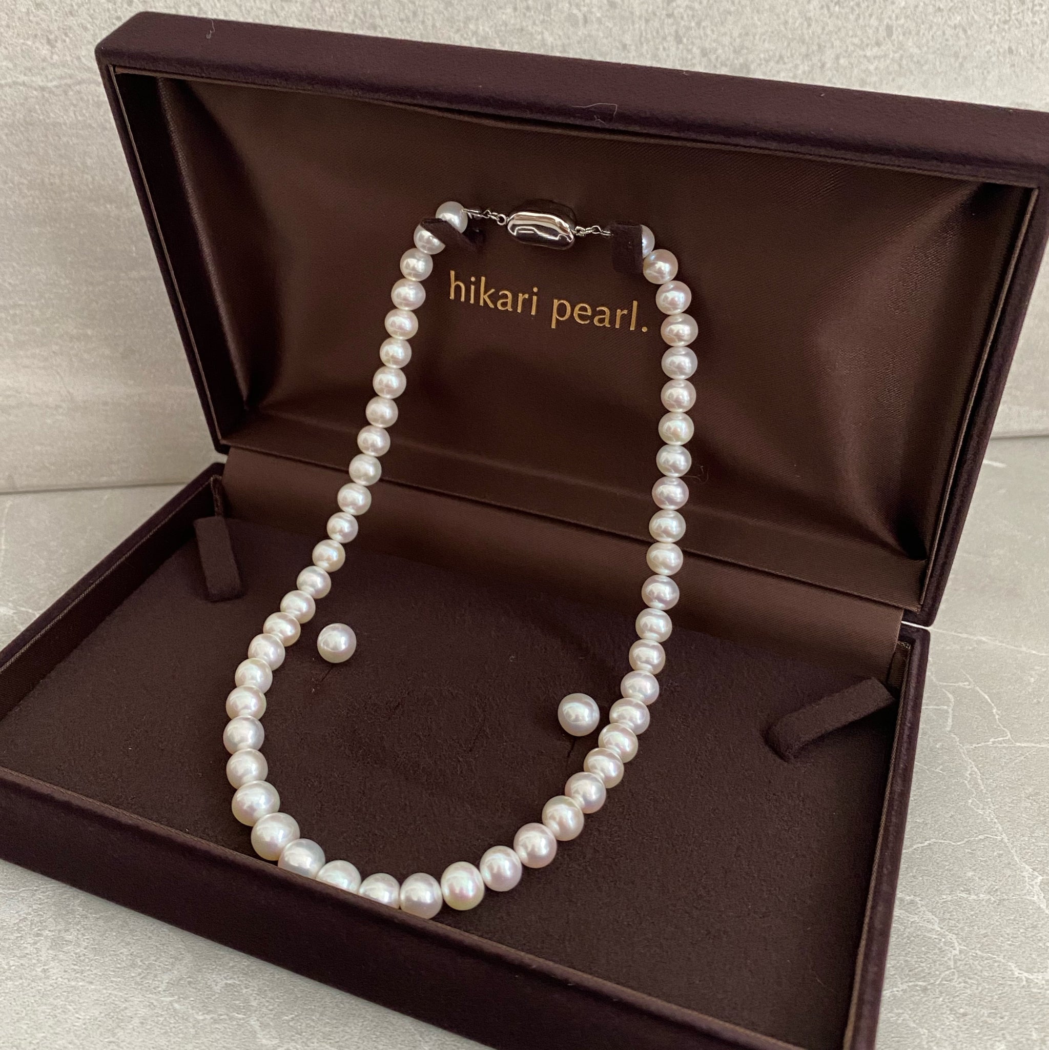 Fresh water  pearl occasion set ピアス　イヤリング　ネックレス - hikari pearl.