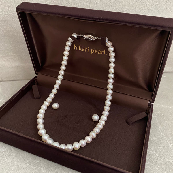 Fresh water  pearl occasion set ピアス　イヤリング　ネックレス - hikari pearl.