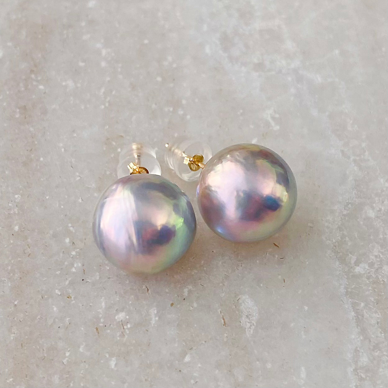 一点ものmabe pearl aurora  nudeピアス - hikari pearl.