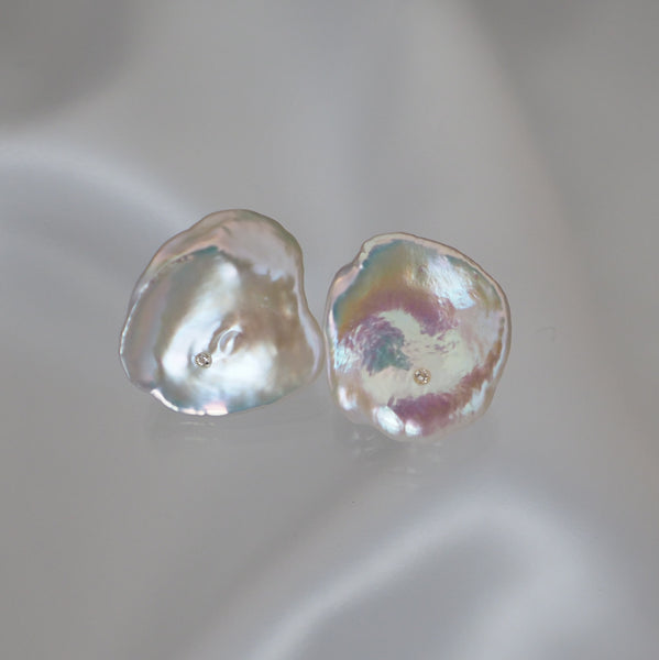 petal  pearl diamond ピアス - hikari pearl.