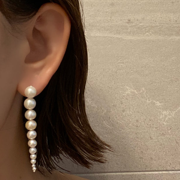 Gradation  pearl ピアス　イヤリング　S M L - hikari pearl.