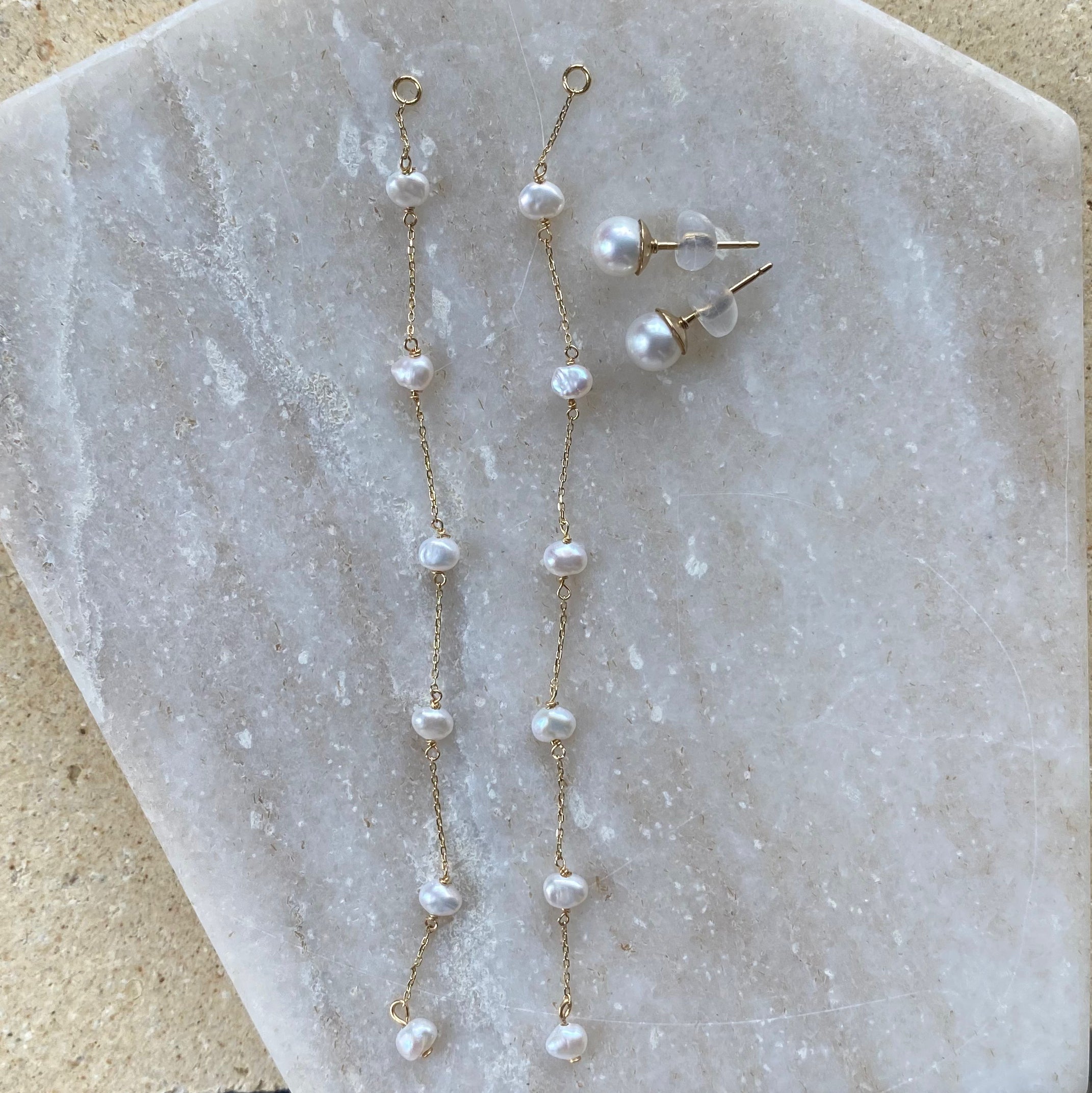 No.5 station  pearl long weddingピアス　イヤリング - hikari pearl.