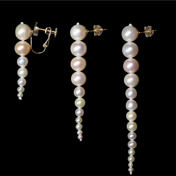 Gradation  pearl ピアス　イヤリング　S M L - hikari pearl.