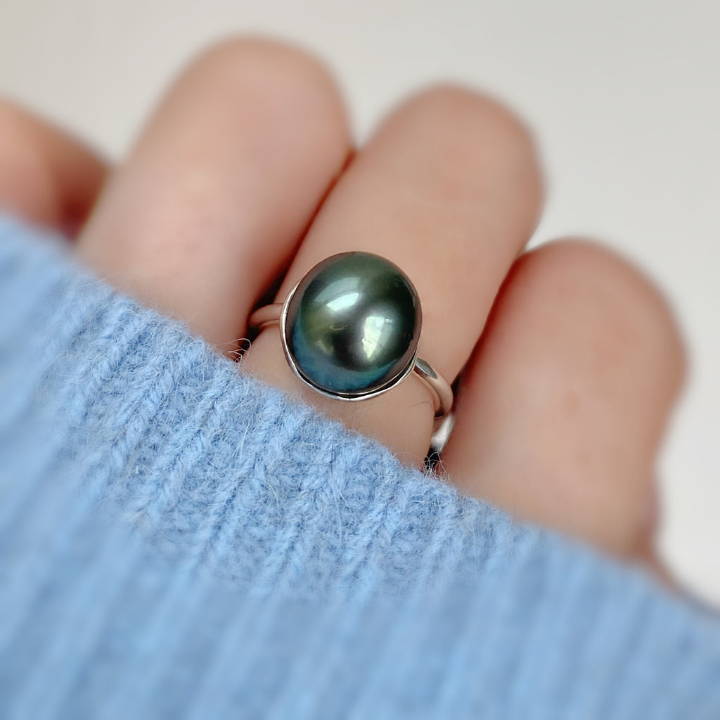 一点もの　tahiti  pearl ring No.22 - hikari pearl.