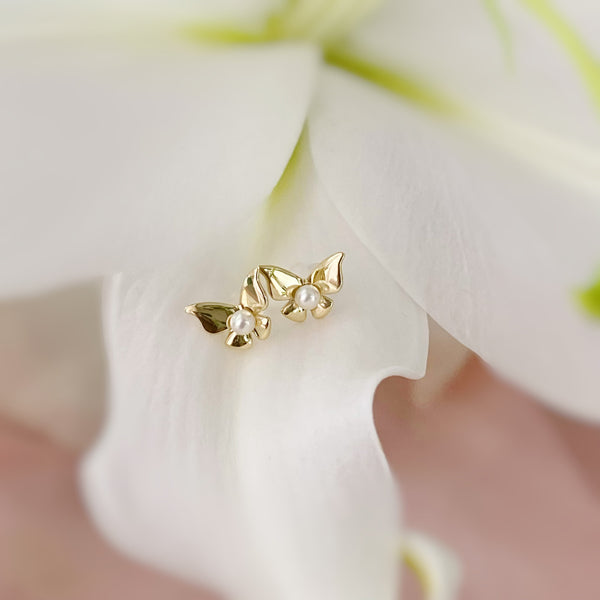 k10 Papillon motif  pearl ピアス　イヤリング - hikari pearl.
