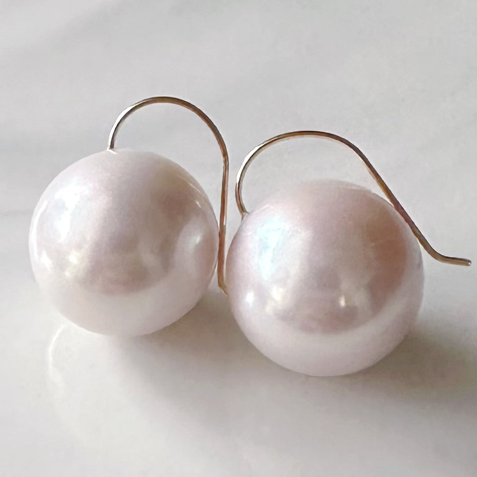 一点もの　k18  freshwater pearl ピアス - hikari pearl.