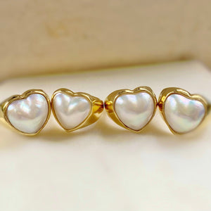 coeur motif  pearl ring - hikari pearl.