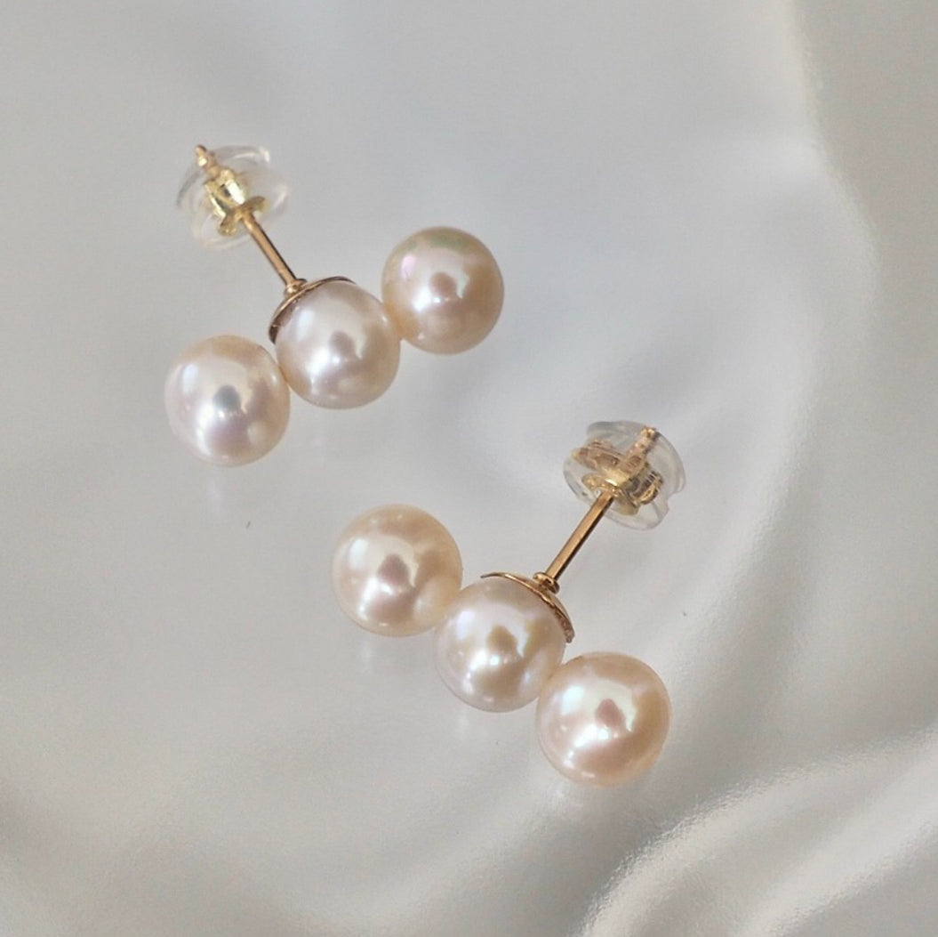 3  pearl line ピアス　イヤリング - hikari pearl.