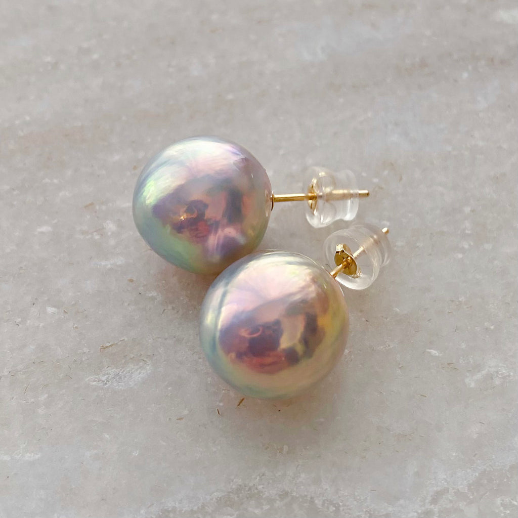 一点ものmabe pearl aurora  nudeピアス - hikari pearl.