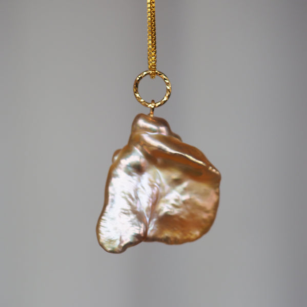 natural color keshi  Fresh water Pendant top ペンダントトップ　ネックレス - hikari pearl.