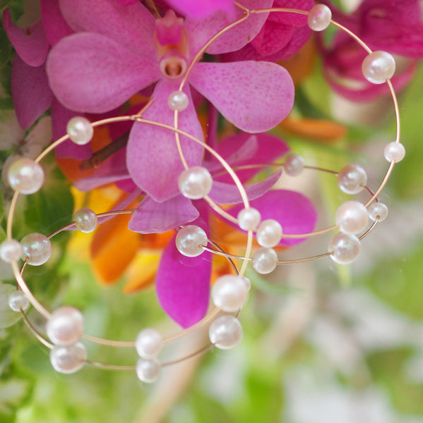 14kgf 50mm hoop station  pearl ピアス - hikari pearl.