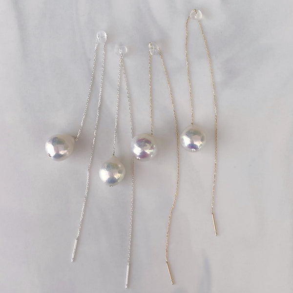 pearl long  chain weddingピアス　イヤリング